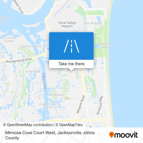 Mimosa Cove Court West map