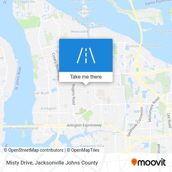 Misty Drive map