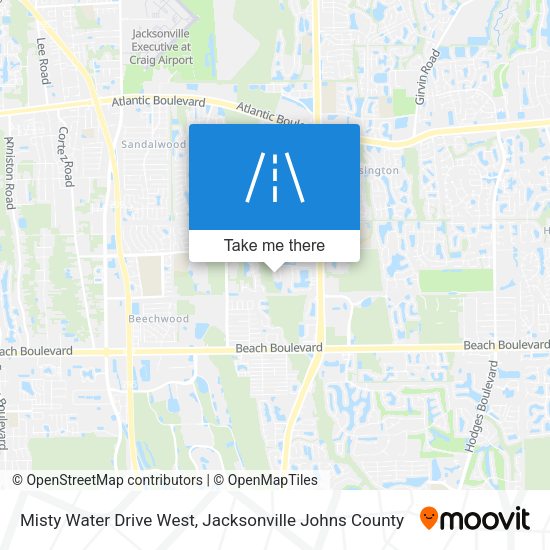 Misty Water Drive West map