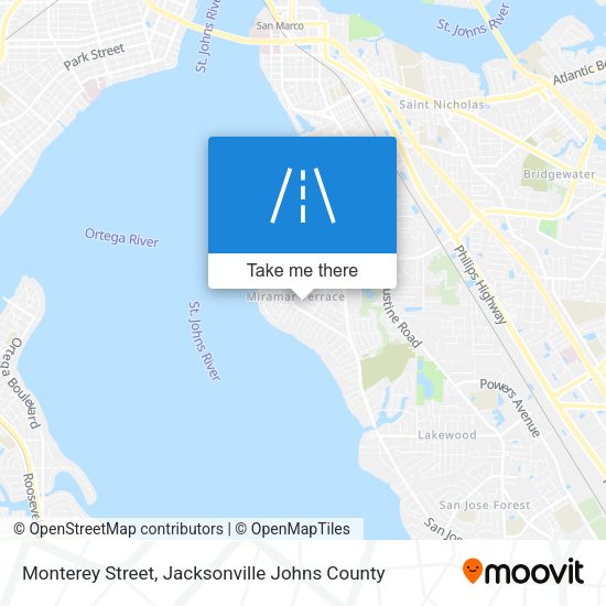 Monterey Street map