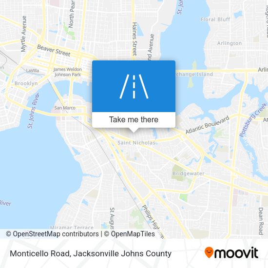 Monticello Road map