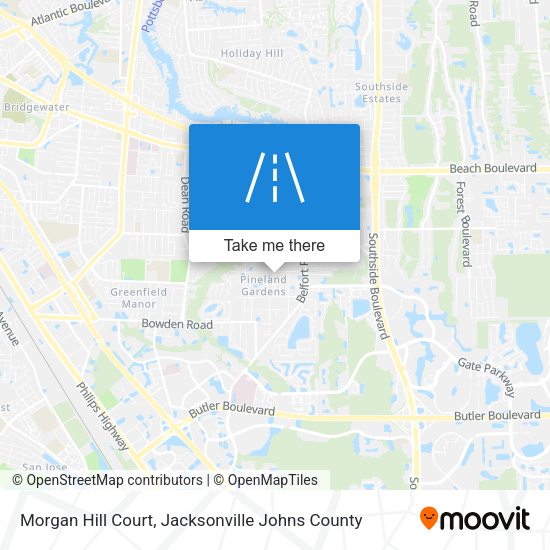 Morgan Hill Court map