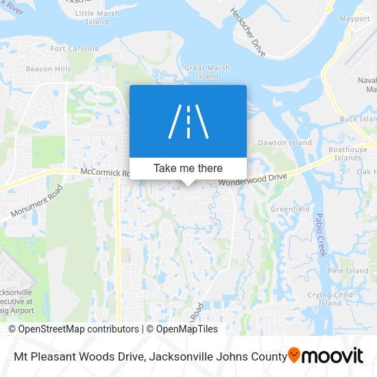 Mt Pleasant Woods Drive map