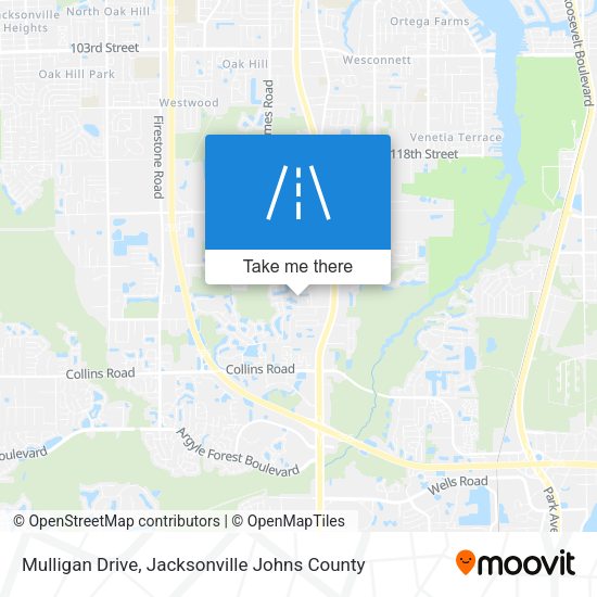 Mulligan Drive map