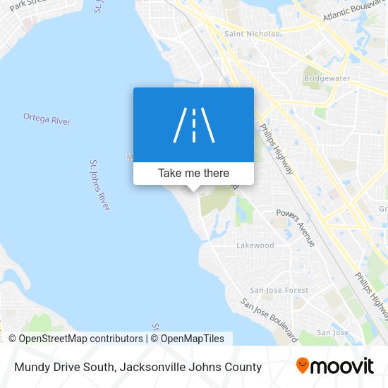 Mundy Drive South map