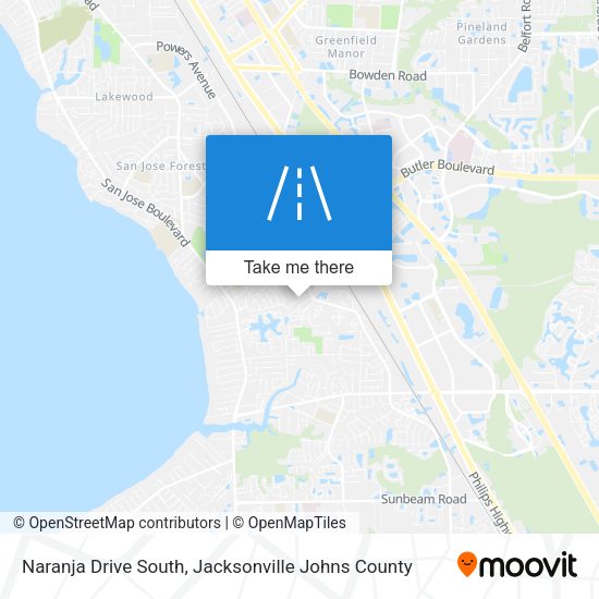Naranja Drive South map
