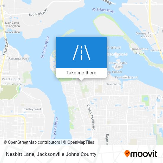 Mapa de Nesbitt Lane