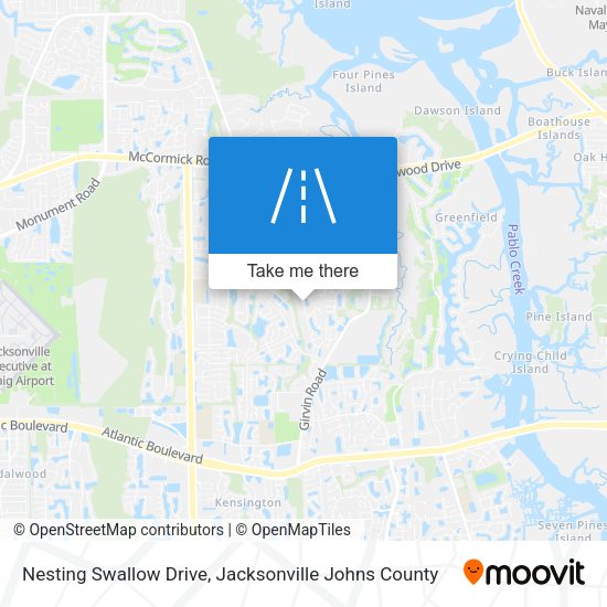 Nesting Swallow Drive map