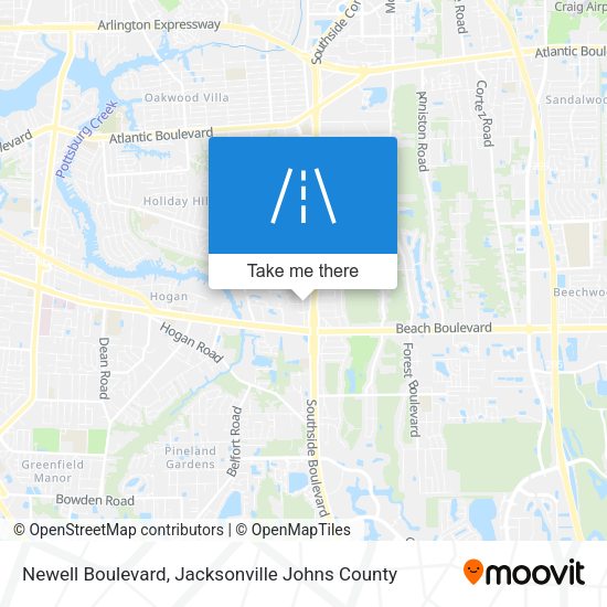 Newell Boulevard map