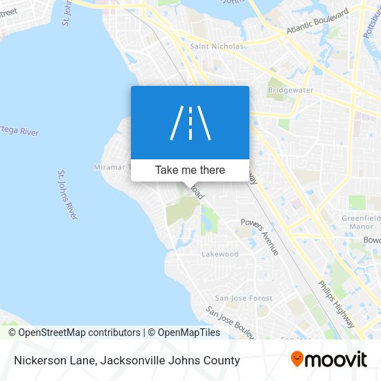Nickerson Lane map