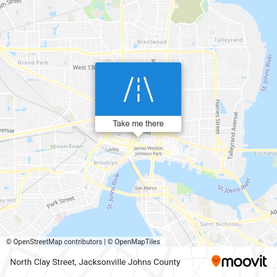 North Clay Street map