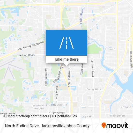 North Eudine Drive map