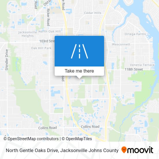 North Gentle Oaks Drive map