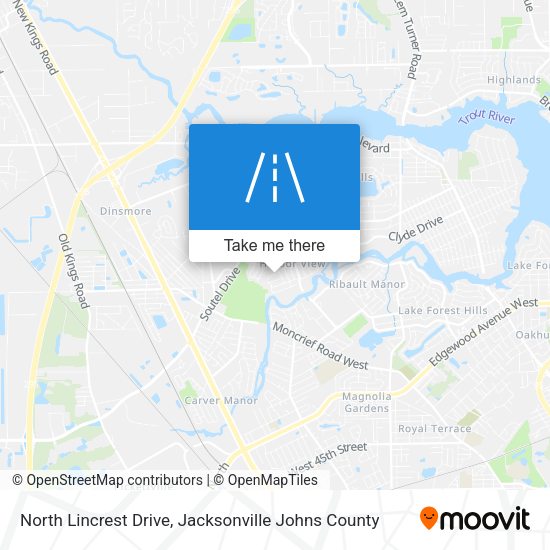 North Lincrest Drive map