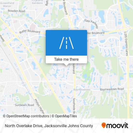 North Overlake Drive map