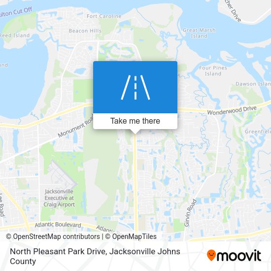 Mapa de North Pleasant Park Drive