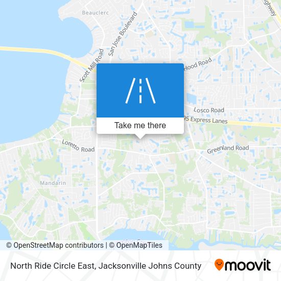 North Ride Circle East map