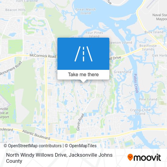 North Windy Willows Drive map