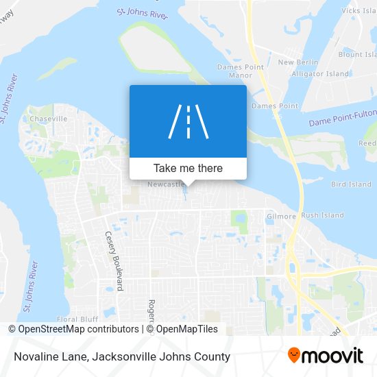 Novaline Lane map