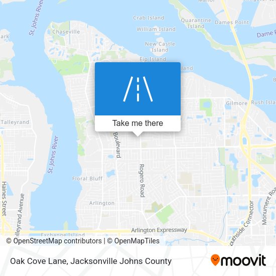 Oak Cove Lane map