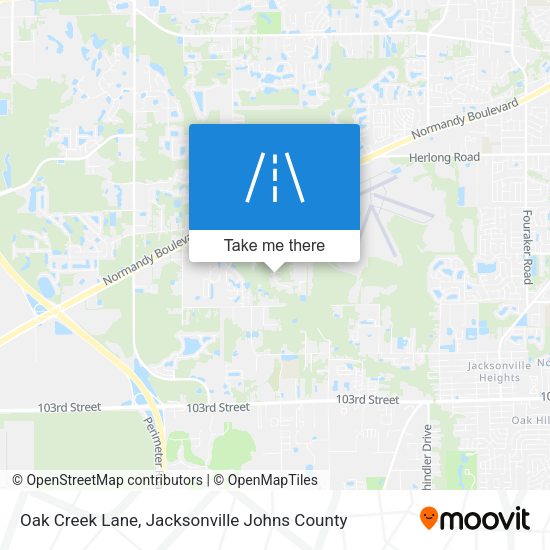 Oak Creek Lane map