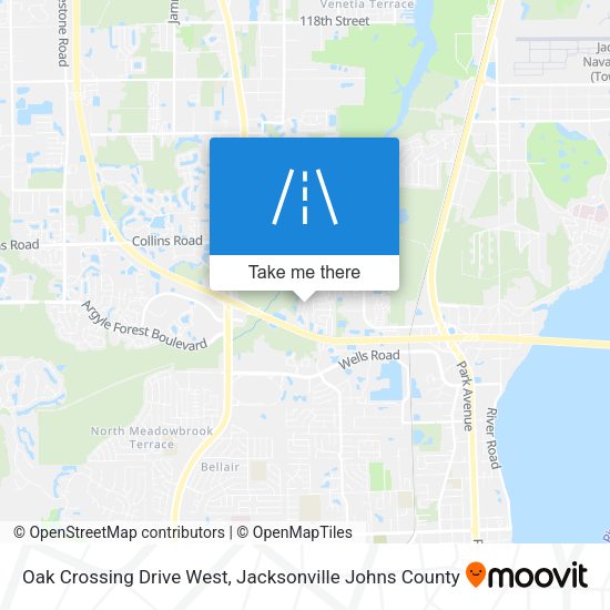 Oak Crossing Drive West map