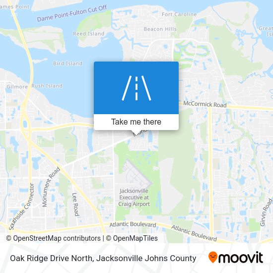 Mapa de Oak Ridge Drive North