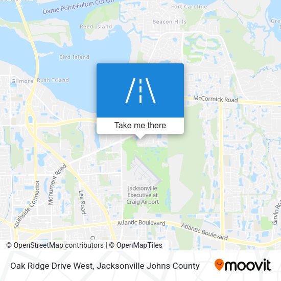 Mapa de Oak Ridge Drive West