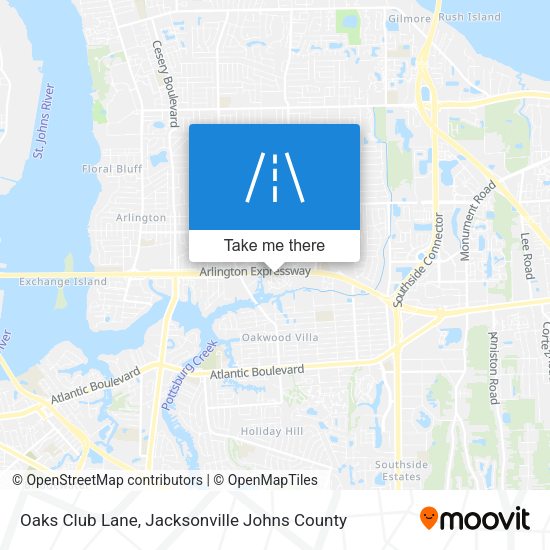 Oaks Club Lane map
