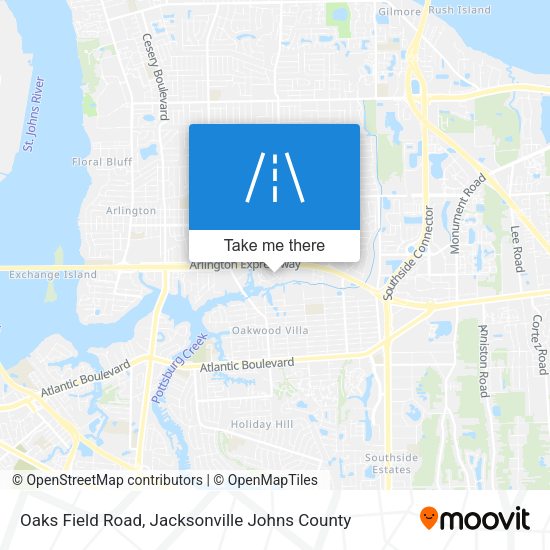 Oaks Field Road map