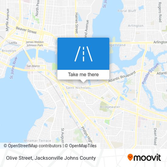 Mapa de Olive Street