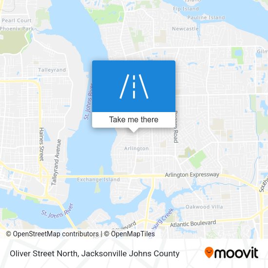 Oliver Street North map