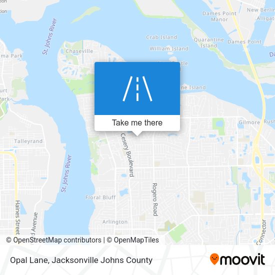 Opal Lane map