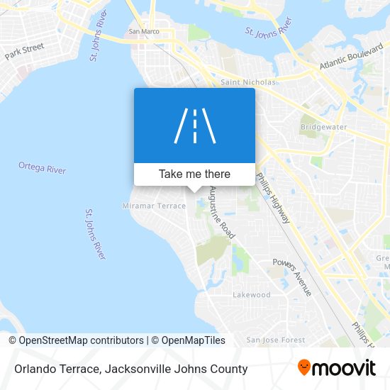 Mapa de Orlando Terrace