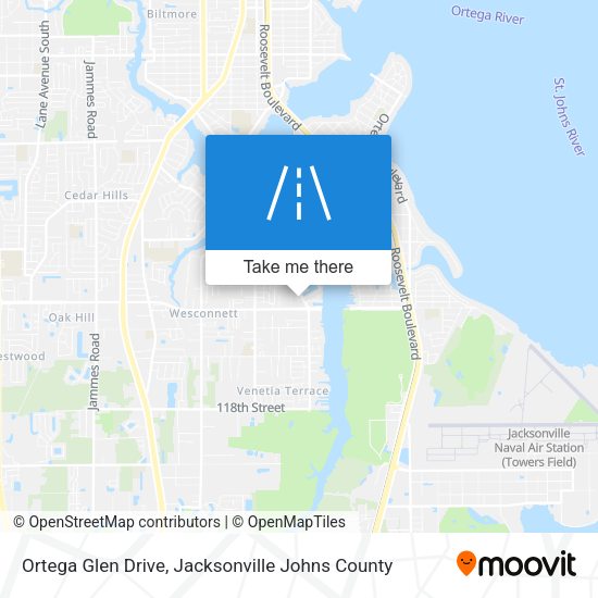 Ortega Glen Drive map