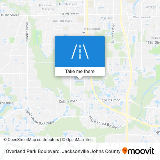 Overland Park Boulevard map