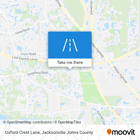 Mapa de Oxford Crest Lane
