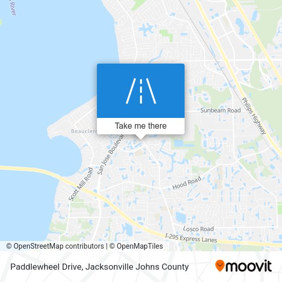 Paddlewheel Drive map