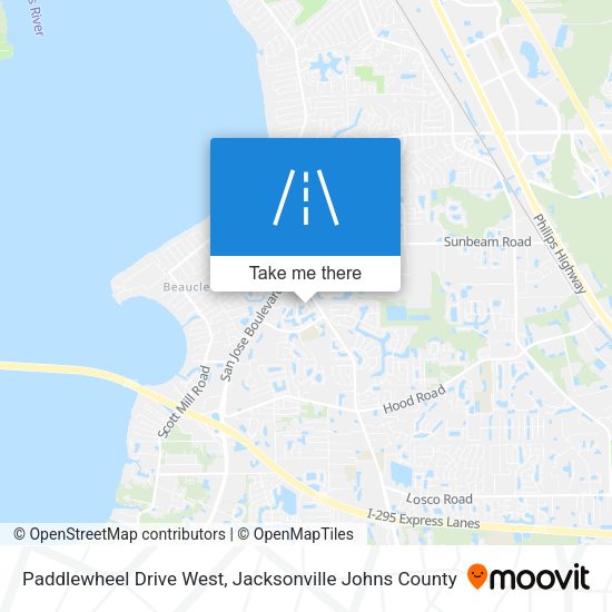 Paddlewheel Drive West map