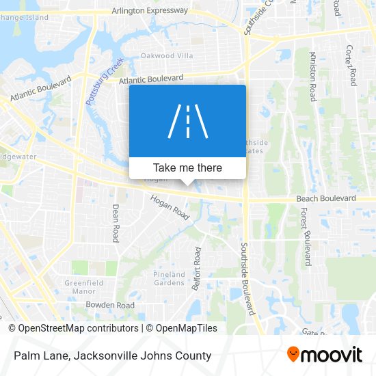 Mapa de Palm Lane