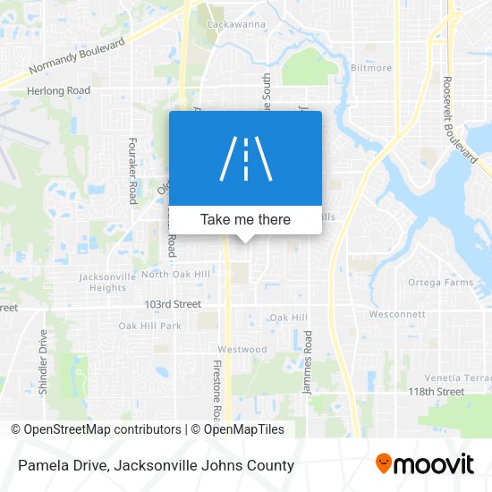 Mapa de Pamela Drive