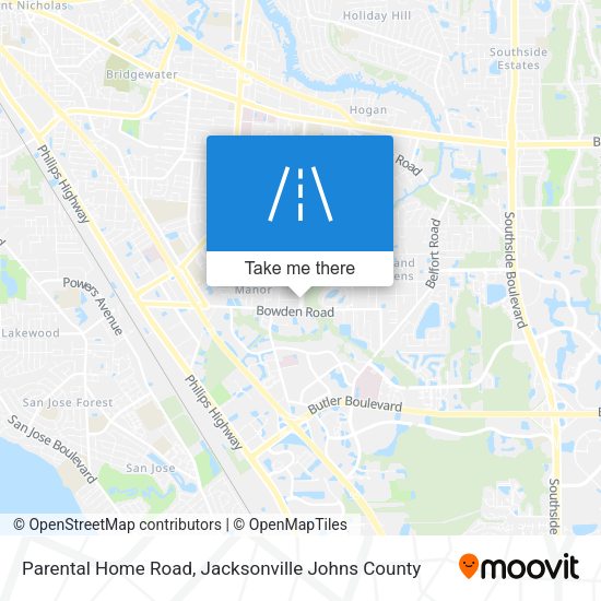 Mapa de Parental Home Road