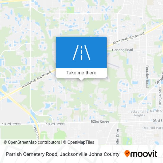 Parrish Cemetery Road map