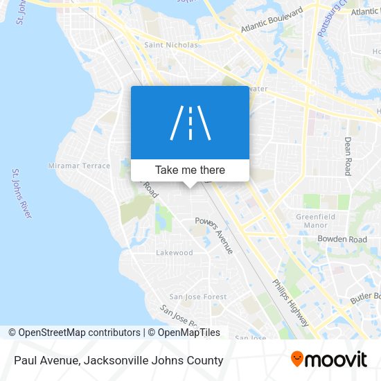 Mapa de Paul Avenue