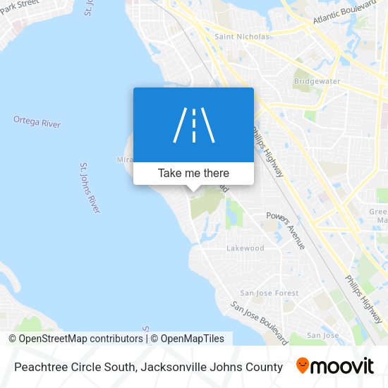 Mapa de Peachtree Circle South