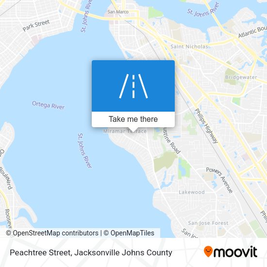 Peachtree Street map