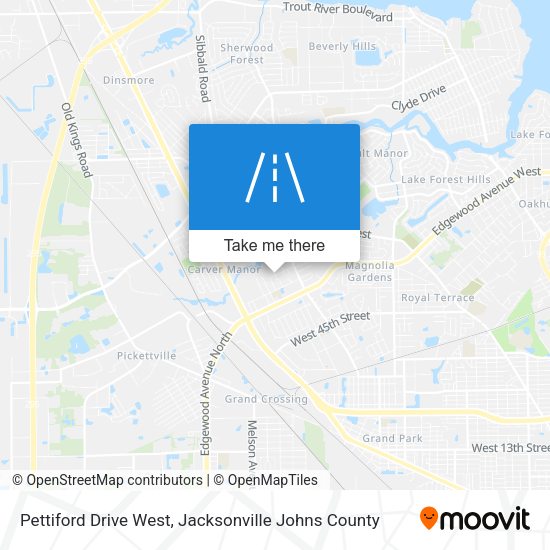 Mapa de Pettiford Drive West