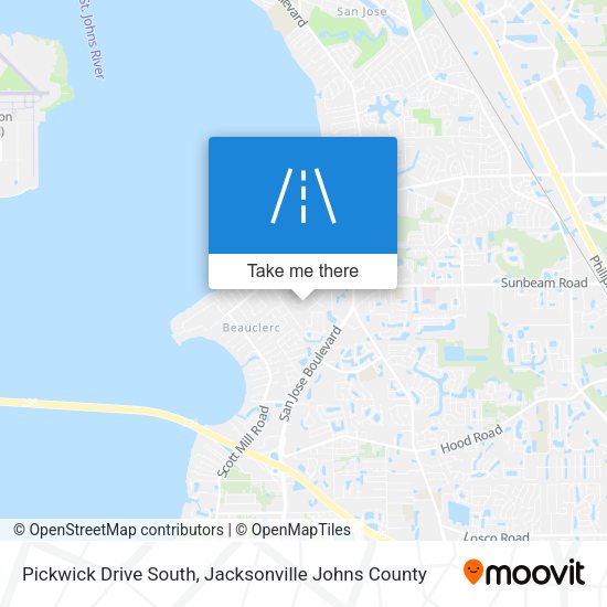 Pickwick Drive South map