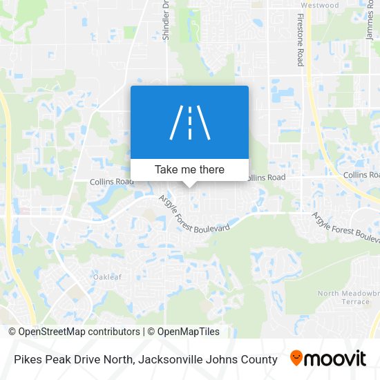 Mapa de Pikes Peak Drive North