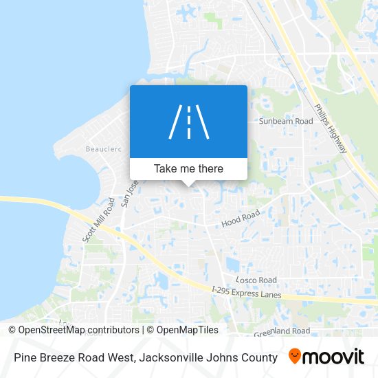 Pine Breeze Road West map